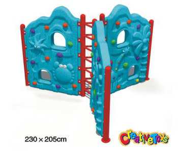 Children climbing wall