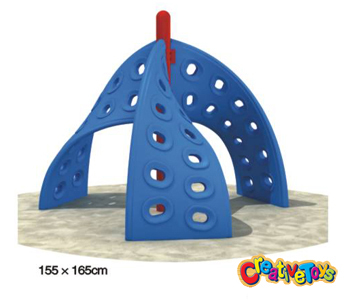 Children rock climbing wall