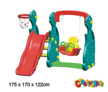Kindergarten slide and swing