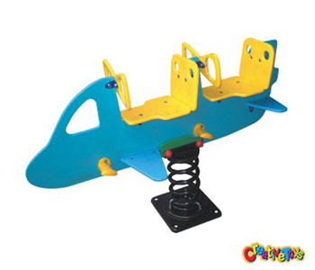 PE double seats aircraft spring rider