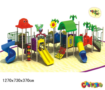 Plastic outdoor playground equipment