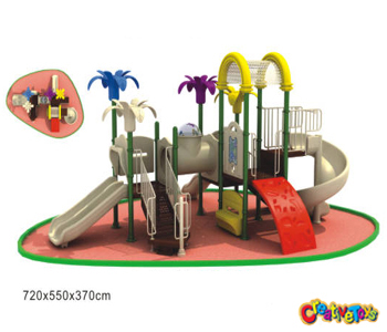 Plastic playground equipment