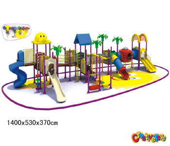 Plastic playground slide